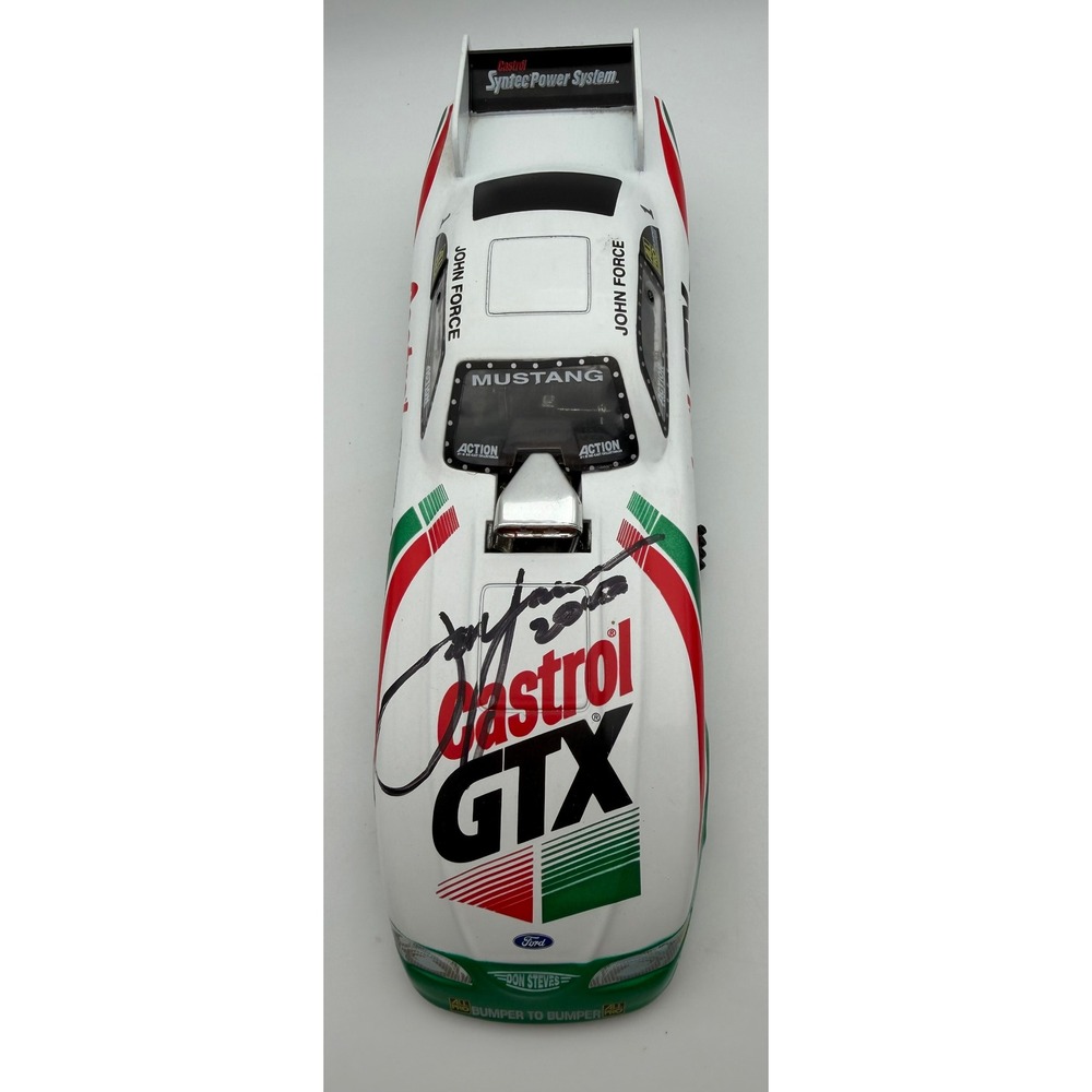 Action Autographed John Force Castrol GTX Ford Mustang Funny Car Signed Diecast